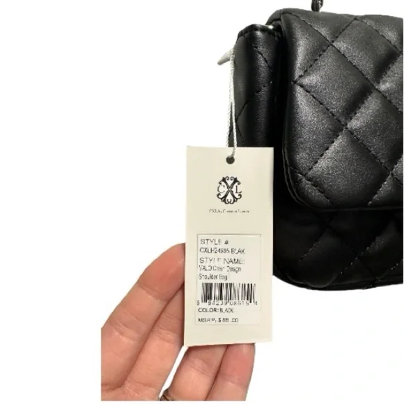 NWT Christian Lacroix Quilted Black Shoulder Bag